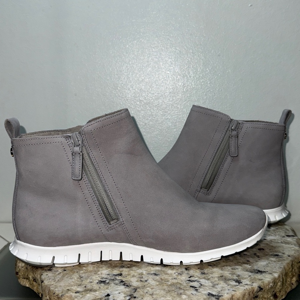 Cole Haan Women Zerogrand Side Zip Gray Waterproof Lightweight Ankle Boot 8.5 B - Picture 8 of 16